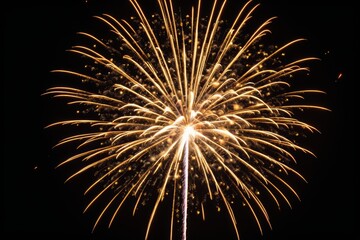 Obraz premium fireworks in the night sky with a long white line
