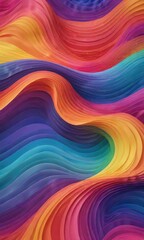 Vibrant rainbow wave design with seamless pattern, rainbow, background, colorful