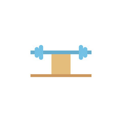 Weight lifting colored icon