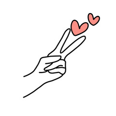 hands with red hearts