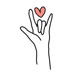 hands with red hearts