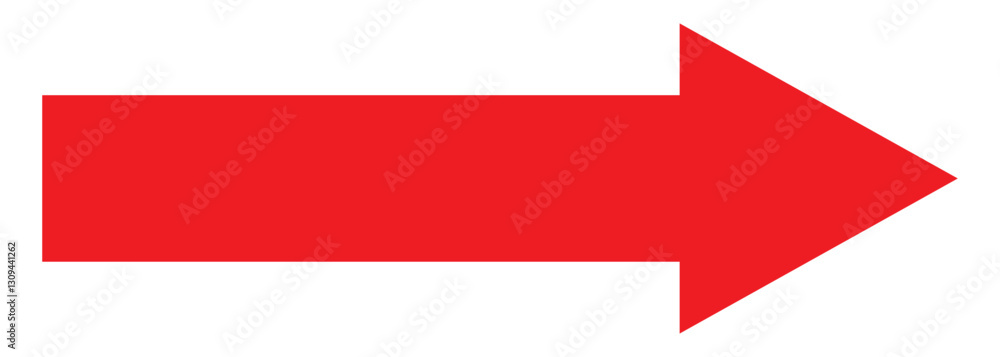 Poster red long arrow pointing to the right. long arrow icon vector. red arrow icon. long arrow isolated on