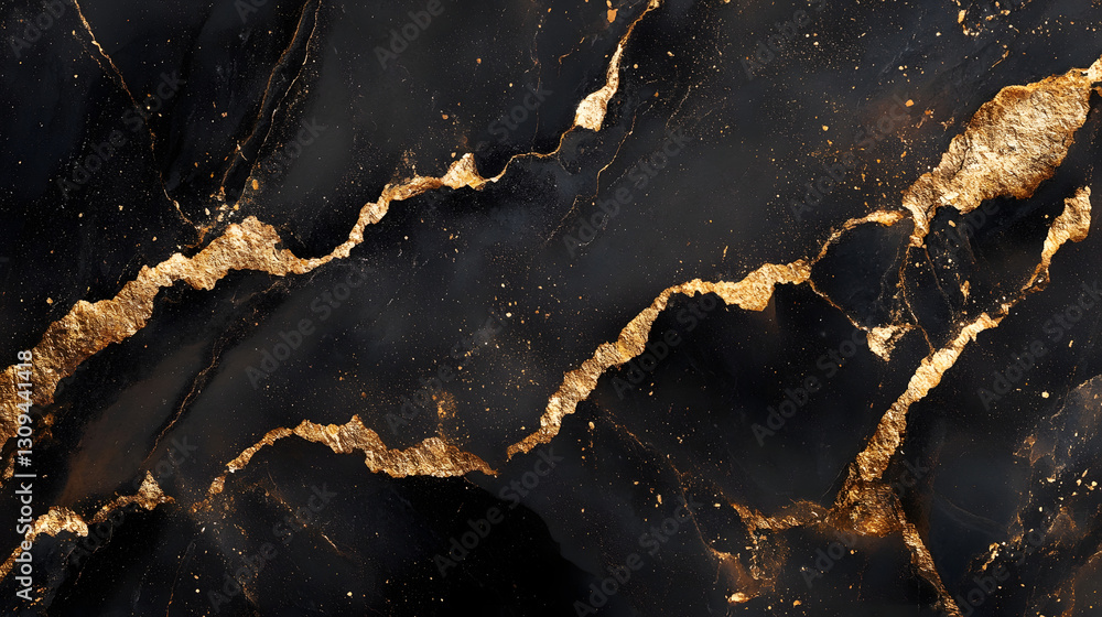 Poster Luxurious Marble Texture with Golden Veins and Abstract Design  Elegant Sophisticated Graphic Background for Branding Packaging or Web Design