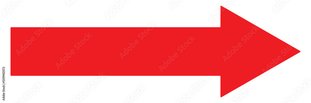Poster red long arrow pointing to the right. long arrow icon vector. red arrow icon. long arrow isolated on