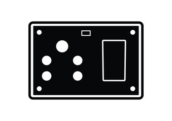 Electrical Switchboard Icon – Power Socket, Wall Switch, Outlet Vector