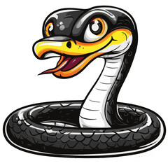 Fototapeta premium snake colorful vector illustration 