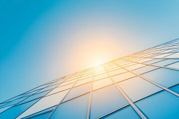 Modern Building Glass Facade Illustration