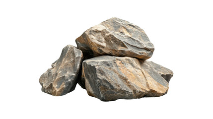 Three large rocks are piled on top of each other