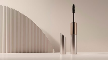 Obraz premium Elegant Mascara for Minimalist Studio Shot.
