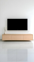 Modern Minimalist Living Room 3D Render