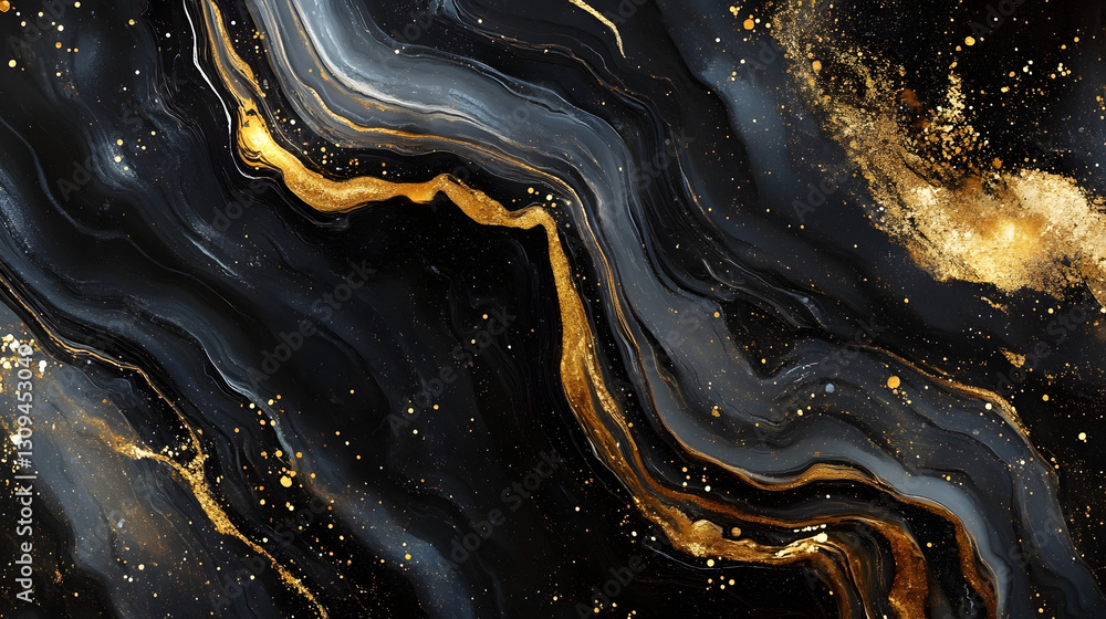 Aufkleber mesmerizing abstract cosmic landscape with swirling starry galaxies and glowing energetic patterns c