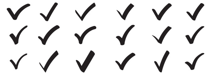 Check box icon with correct, accept checkmark icons tick box checked. Approve symbol. Check mark icon set, Check mark sign vector. Check mark in box sign.