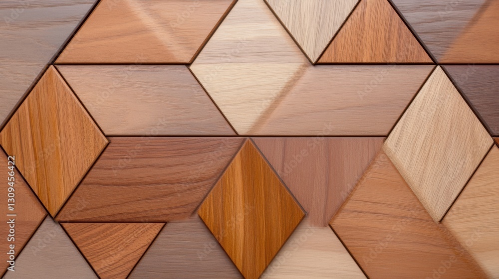 Poster triangular wooden pattern backdrop
