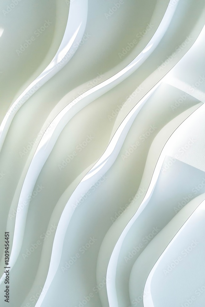 Poster vertical abstract wave pattern with bright empty background.