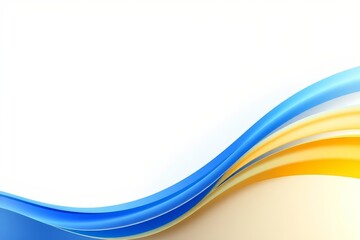 Obraz premium abstract blue and yellow wave background with copy space for text