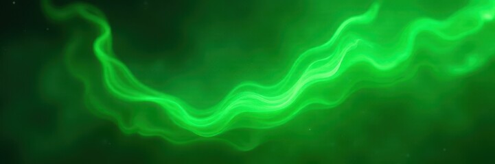 Abstract green energy swirls, glowing texture, energy, electric