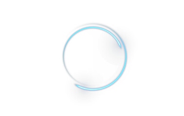 PNG circle with neon line creating a circular frame and round portal. An abstract background featuring a glowing ring with a radiant twirl and smooth curve. Glare vector effect with light astral beam 