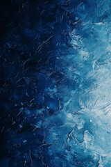 Obraz premium Vertical Deep blue ice texture, lake water frozen in winter, icy wallpaper.