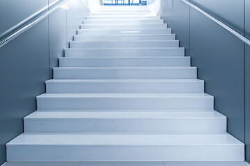 Fototapeta premium Modern White Staircase Interior Design Illustration
