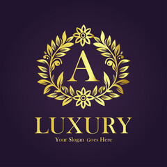 Luxury Gold Monogram Logo Design
