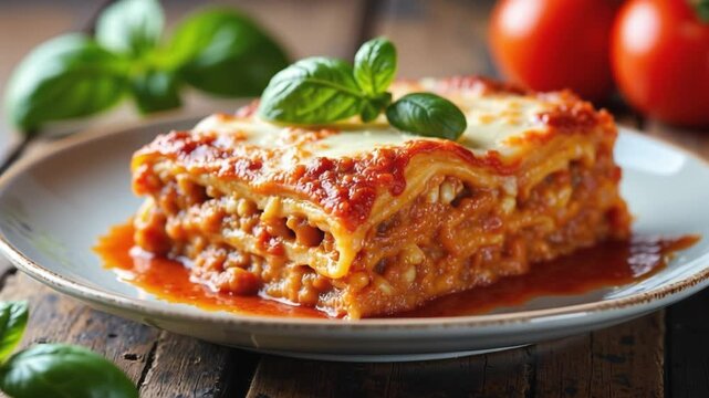 Lasagna image, magnificent lasagna made with real Italian recipe