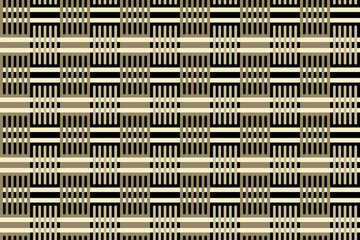 Seamless geometric pattern in woven style for wallpaper and fabric. Endless flat vector design.