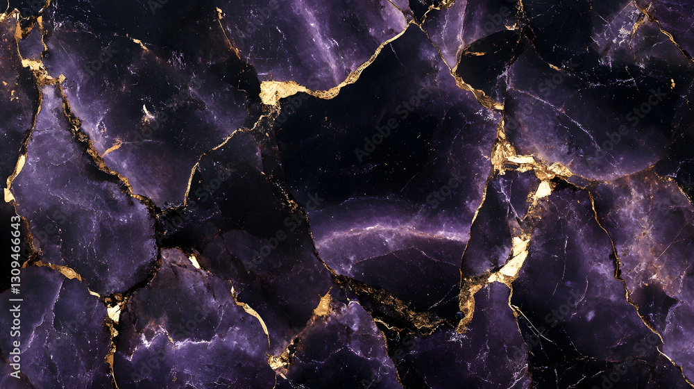 Leinwandbilder mesmerizing abstract texture with a striking amethyst inspired color palette and shimmering golden a