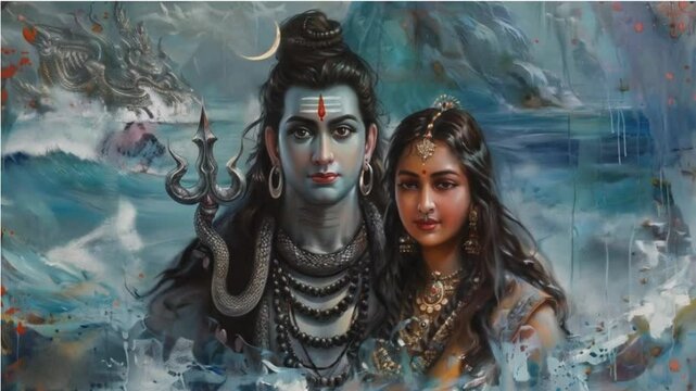 Lord shiva parvathy concept