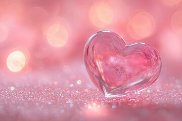 Obraz premium Delicate Transparent Heart Shape