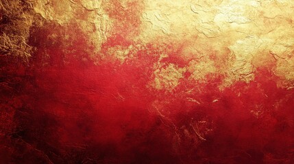Obraz premium Intimate glimpse of a vivid red-gold textured canvas; its uneven surface dances in shadows and light, revealing a captivating interplay of depth and color