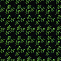 Vibrant Neon Leaves in Seamless Botanical Design