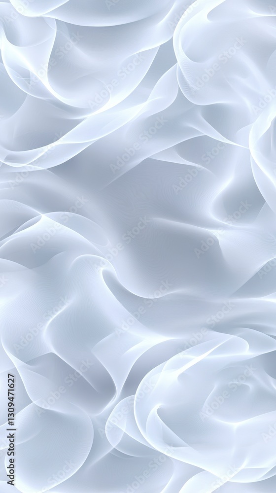 Poster abstract image of light blue fabric with soft, flowing folds and subtle light and shadow. the textur