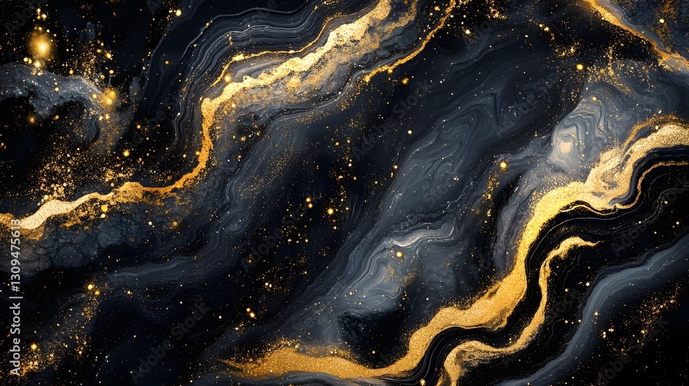 Aufkleber mesmerizing cosmic explosion of vibrant watercolor textures with a dynamic luminous and ethereal ene