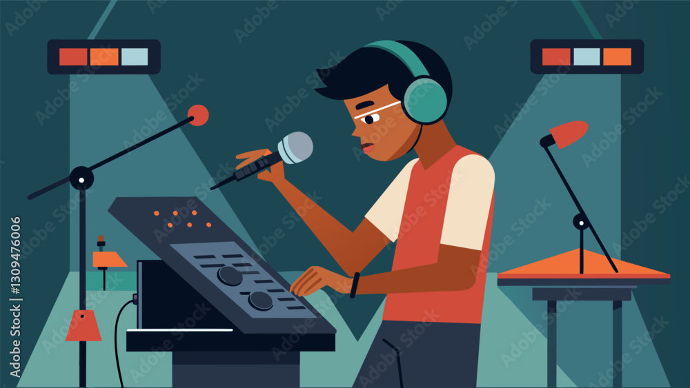 Poster the drum solo during worship is perfectly captured by the sound booth operator who skillfully adjust
