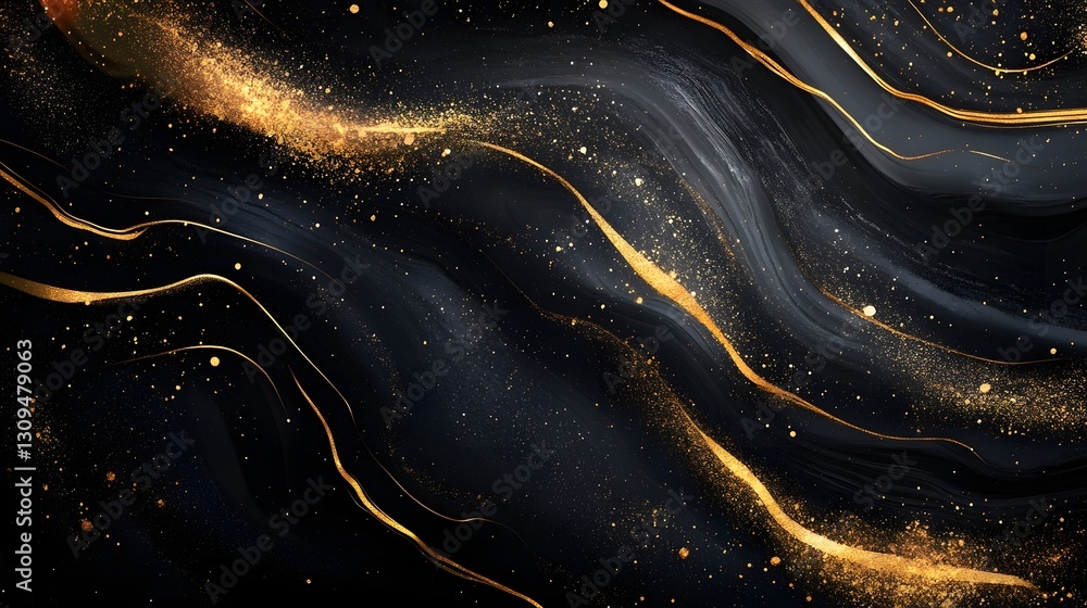 Aufkleber Mesmerizing cosmic swirls of ethereal luminance in the depths of the starry night sky creating a captivating visionary