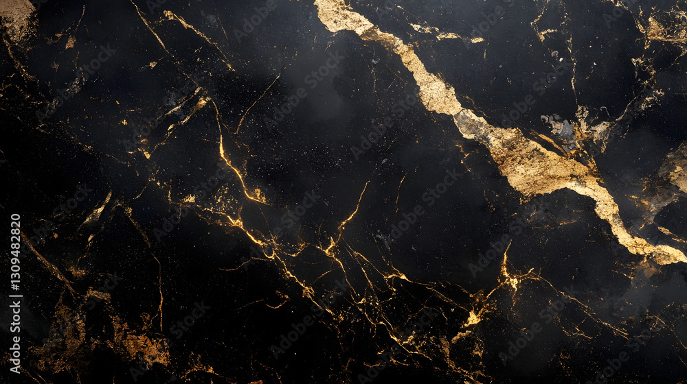 Leinwandbilder mesmerizing dark marble texture with golden veins abstract background luxurious premium mineral surf