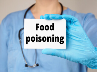 Food poisoning text title diagnoses medical background