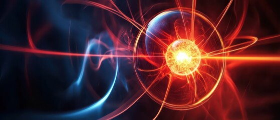 Obraz premium Quantum field sensor detecting subatomic particle fluctuations, cuttingedge physics research