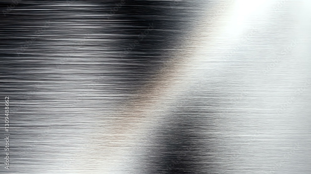 Poster abstract metallic texture with horizontal motion blur effect creating and silver tones, suitable for