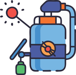 vector illustration of a bottle of chemical
