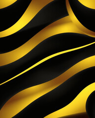 sleek, modern geometric pattern in gold and black tones | generative AI
