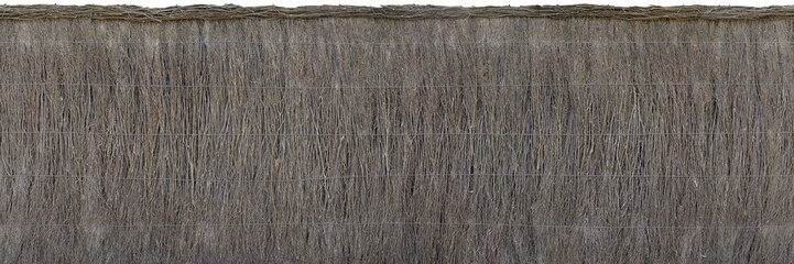 Background texture of a natural thatched brushwood fence