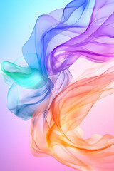 Colorful, flowing abstract artwork with pastel hues