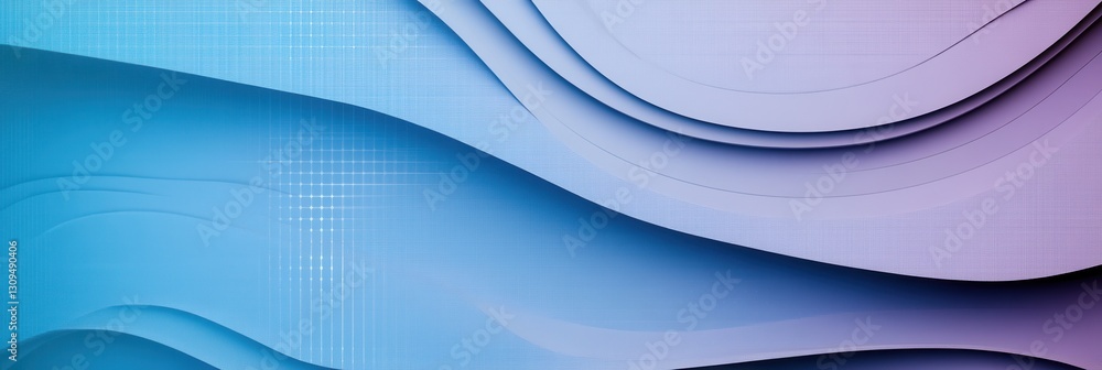 Poster futuristic paper art background merging layered cut outs and digital grids in a high tech display of