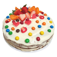 Homemade cake isolated photo
