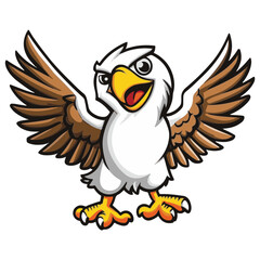 Obraz premium Majestic Cartoon Eagle