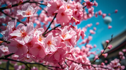 cherry blossoms in Japan in March cherry blossom tree | generative AI