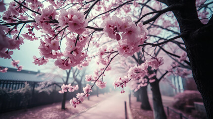 cherry blossoms in Japan in March cherry blossom tree | generative AI