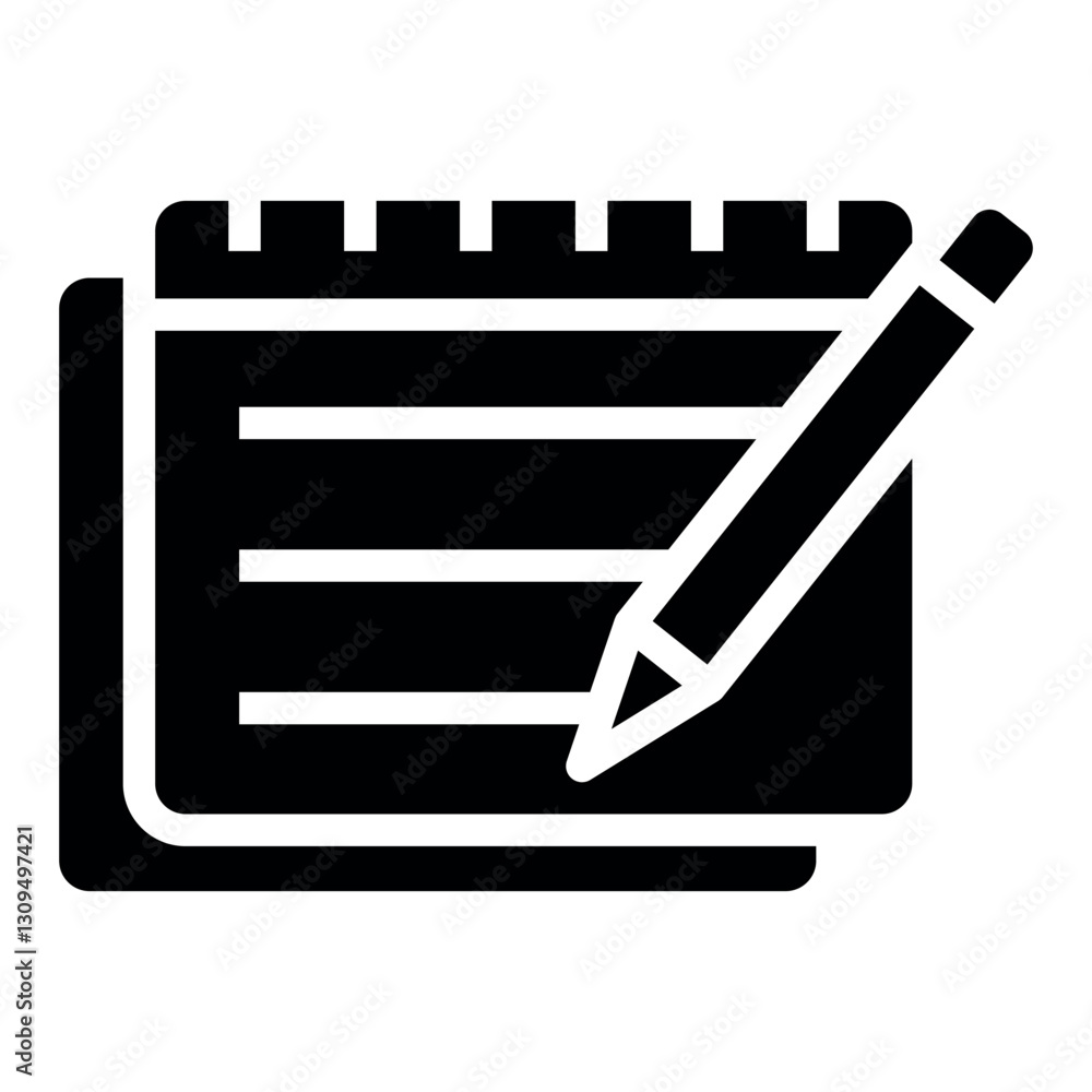 Poster notes vector icon