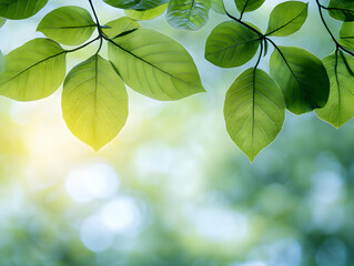 Obraz premium Green Leaf Background Image Illustration